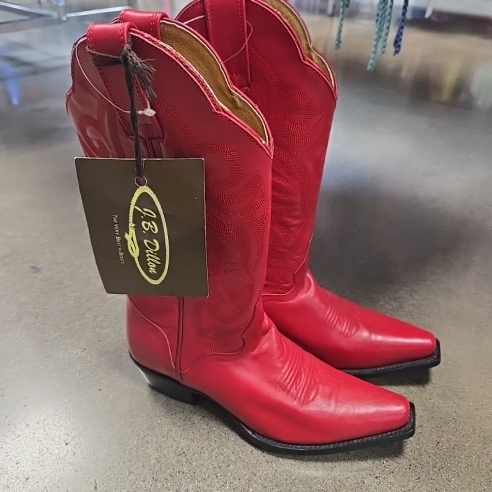 J.B. Dillon Red Cowboy Boots